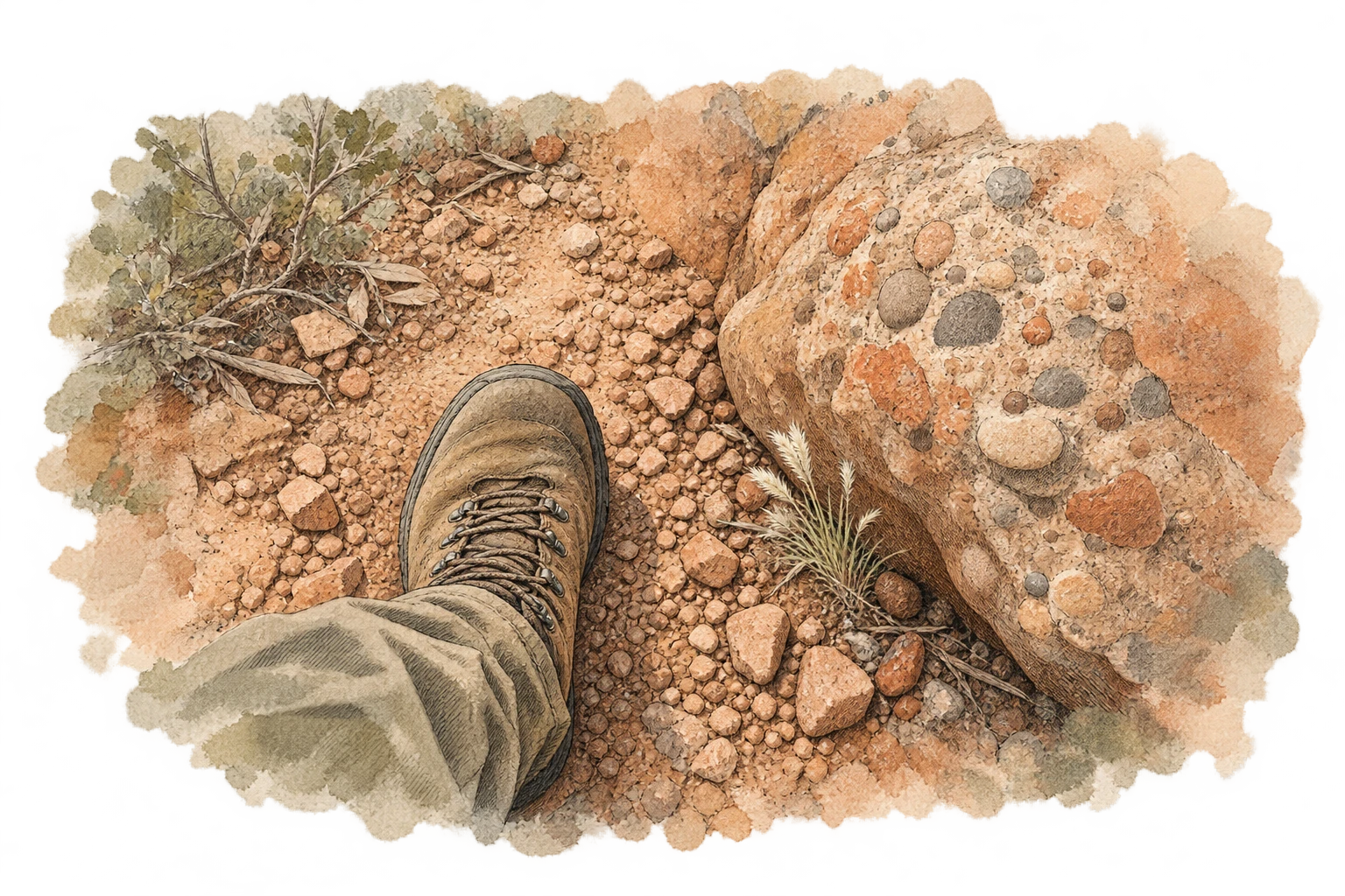 A closer perspective: the textures of the Kata Tjuta trail.