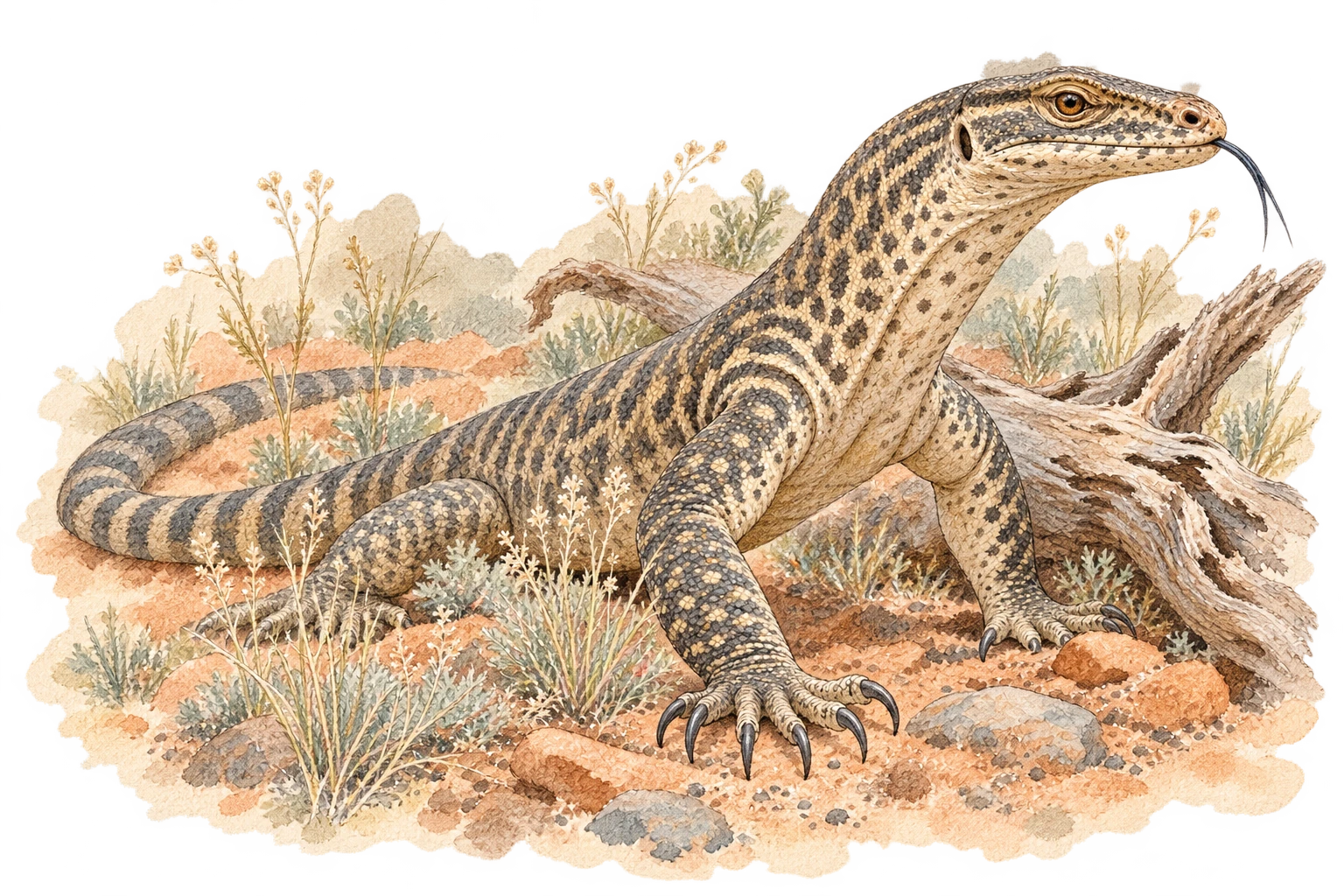 A sand goanna: one of the Red Centre’s remarkable reptile residents.