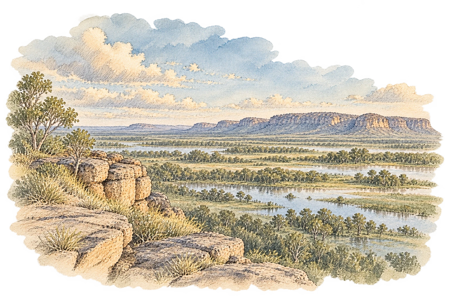 The Kakadu floodplain opens into a different Australian world.